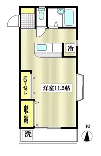 1Rの間取り画像