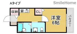 ウッディ天下茶屋【2階】の間取り