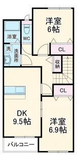 ベルクラージュ【2階】の間取り