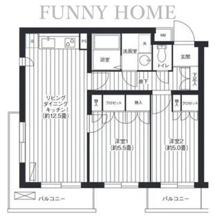 東京都世田谷区上馬2【マンション】の間取り