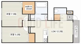 兵庫県加東市木梨【アパート】の間取り
