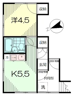 高橋アパート【2階】の間取り
