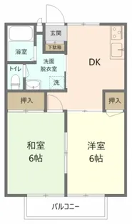 コーポ卯の里 D【2階】の間取り