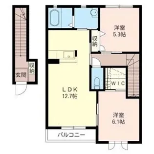 クレストウッド【2階】の間取り