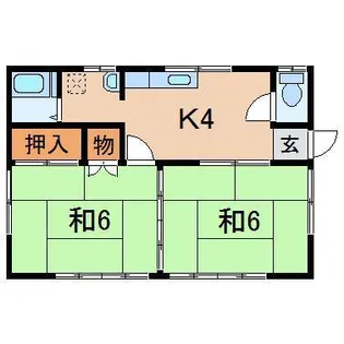 金水ハイツ【2階】の間取り