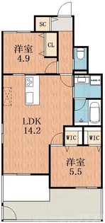 大阪府大阪市平野区長吉出戸4【マンション】の間取り
