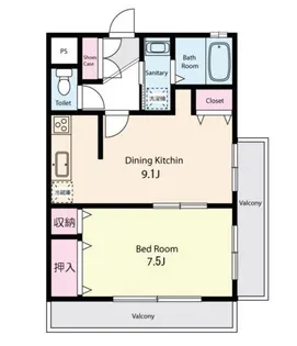 パルティールふじみ野【4階】の間取り