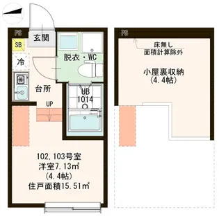 ハーモニーテラス北加平町II【1階】の間取り