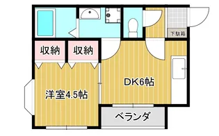 タウンハイツ振興【3階】の間取り