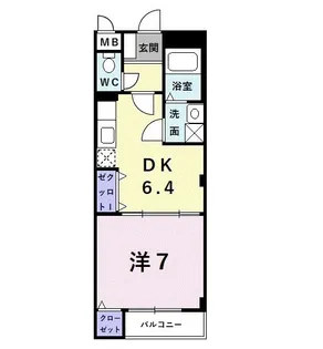 クレメント藤原【2階】の間取り