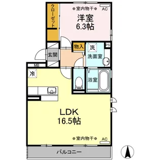 グローリアスIII【3階】の間取り