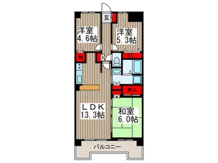 リファインド レリシュ【3階】の間取り