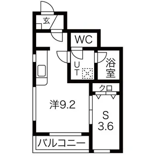 アイワスクエア【1階】の間取り