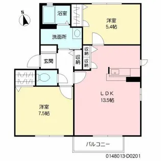 フォーレス中古賀 D棟【2階】の間取り