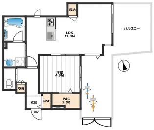 (仮称)高松1丁目メゾン【1階】の間取り