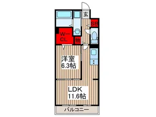 メゾン・シュシュII【1階】の間取り