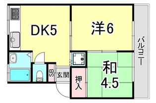 海峡ハイツ【2階】の間取り