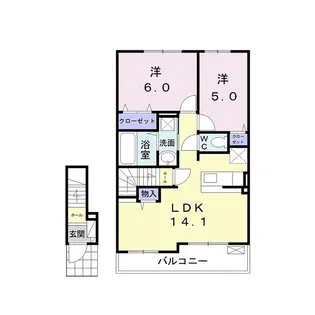 熊本県熊本市中央区八王寺町【アパート】の間取り