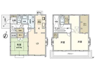 茨城県取手市桜が丘2【一戸建】の間取り
