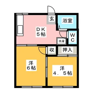 コーポ北気開【1階】の間取り
