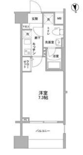 東京都港区高輪1【マンション】の間取り