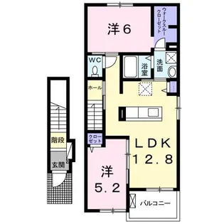 サンパティーク阿波岐原【2階】の間取り