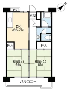 UR高洲第二【8階】の間取り