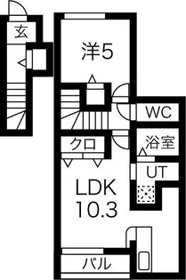 テゾーロ南仙北 C棟【2階】の間取り