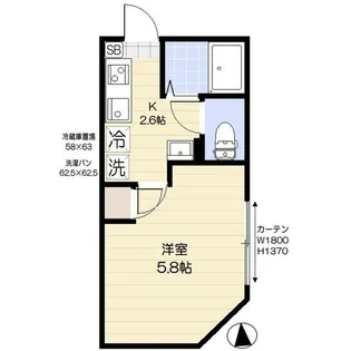 東京都足立区西新井4【アパート】の間取り