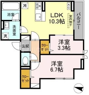 グランメール【3階】の間取り