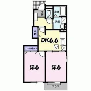 ハイファイン藤【1階】の間取り