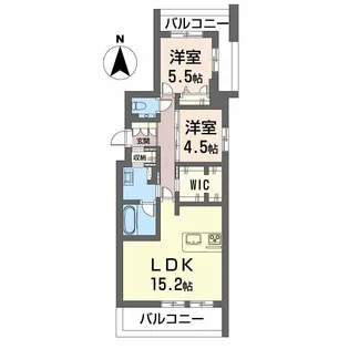 Grand Grace八乙女【4階】の間取り