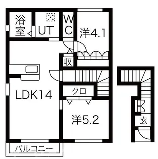 福岡県糟屋郡篠栗町大字篠栗【アパート】の間取り
