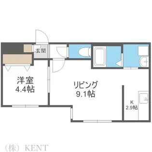 トライバルスペース発寒南【4階】の間取り