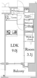 エンクレスト薬院大通【3階】の間取り