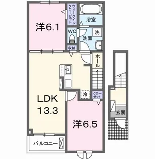 クラールII【2階】の間取り