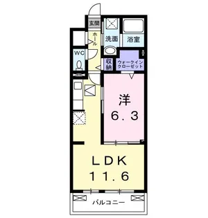 クオーレD【1階】の間取り