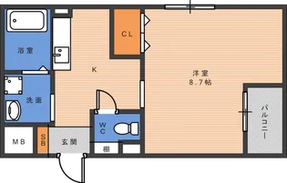 グローパレス鷹合【3階】の間取り
