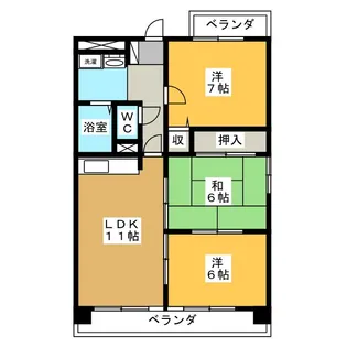 ソシア沢上【4階】の間取り