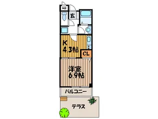 メゾンセリジェ【1階】の間取り