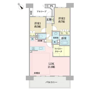 千葉マリンコート【8階】の間取り