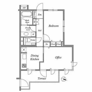 レジデンス桜新町スクエア【1階】の間取り