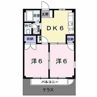 ファミールヤエス【1階】の間取り