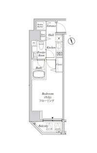 カーサスプレンディッド虎ノ門【8階】の間取り