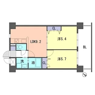 S-FORT福岡東【8階】の間取り