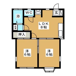 ハイツクラシマ2【1階】の間取り