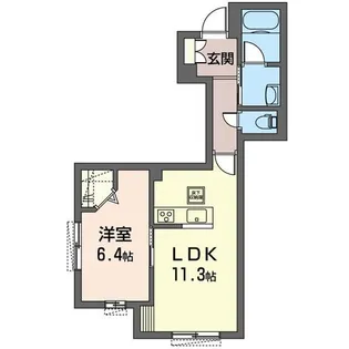 ヴィミナーレ八雲【1階】の間取り