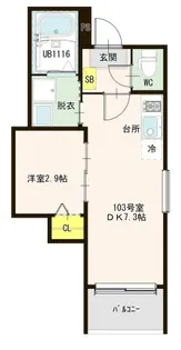 Modern Charme Solar【1階】の間取り