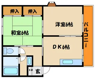 エスポワールレジデンスア朝霧【1階】の間取り