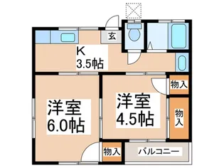 第2グリ-ンハイツ【2階】の間取り